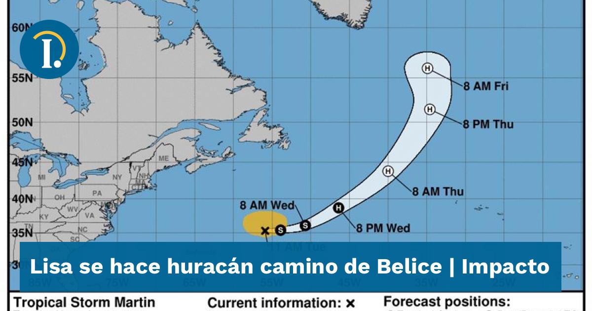 Lisa se hace huracán camino de Belice Impacto