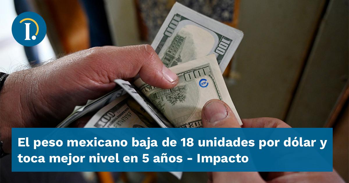 El Peso Mexicano Baja De Unidades Por D Lar Y Toca Mejor Nivel En