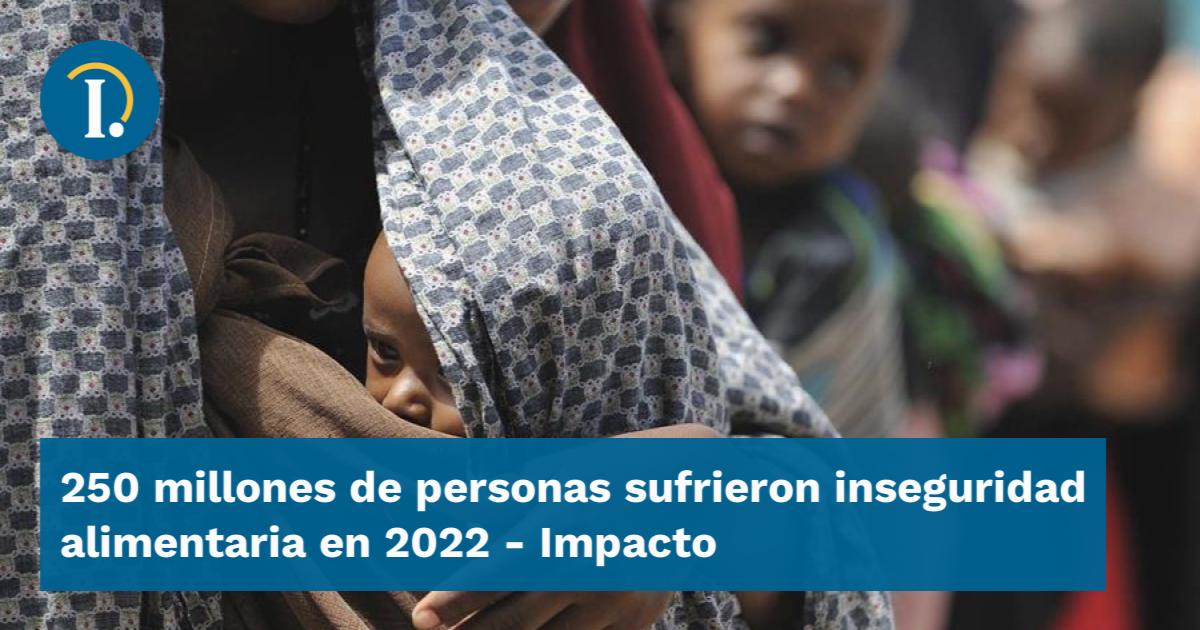 250 Millones De Personas Sufrieron Inseguridad Alimentaria En 2022 Impacto